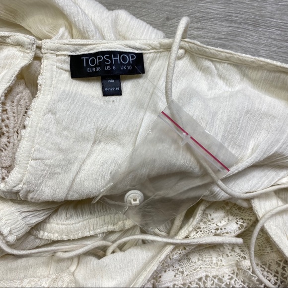 Topshop Cream Crochet Romper - Picture 5 of 6